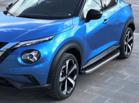 Running Boards suitable for Nissan Juke from 2019 Ares chrome with T&Uuml;V