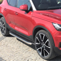 Running Boards suitable for Volvo XC40 from 2017 Ares chrome with T&Uuml;V