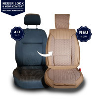 Front seat covers suitable for Honda Civic from year of construction 2001 in color Beige Set of 2 Honeycomb design