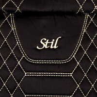 Sitzbez&uuml;ge passend f&uuml;r Honda Civic ab Bj. 2001 in Schwarz/Beige 2er Set Karomix