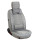 Front seat covers suitable for Honda HR-V from year of construction 1999 in color Grey Set of 2 Check Mix