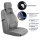 Front seat covers suitable for Honda HR-V from year of construction 1999 in color Grey Set of 2 Check Mix