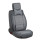 Front seat covers suitable for Honda HR-V from year of construction 1999 in color dark Grey Set of 2 Check Mix