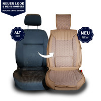 Sitzbez&uuml;ge passend f&uuml;r Opel Ampera Bj. 2011-2019 in Beige 2er Set Wabendesign