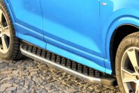 Running Boards suitable for Audi Q2 from 2016 Hitit chrome with T&Uuml;V