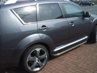 Running Boards suitable for Citroen Crosser from 2008-2013 Hitit chrome with T&Uuml;V