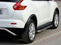 Running Boards suitable for Nissan Juke from 2010 Hitit chrome with T&Uuml;V