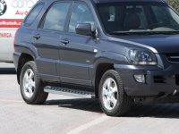 Running Boards suitable for Kia Sportage 2 2004-2010 Hitit chrome with T&Uuml;V