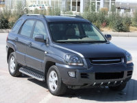Running Boards suitable for Kia Sportage 2 2004-2010 Hitit chrome with T&Uuml;V