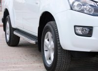 Running Boards suitable for Isuzu D-Max from 2012 Hitit chrome with T&Uuml;V