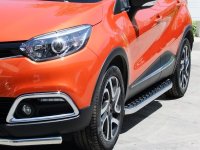 Running Boards suitable for Renault Captur from 2013-2019 Hitit chrome with T&Uuml;V