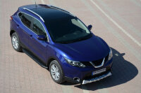 Running Boards suitable for Nissan Qashqai  2014-2021 Ares black with T&Uuml;V
