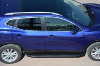 Running Boards suitable for Nissan Qashqai  2014-2021 Ares black with T&Uuml;V