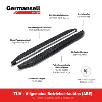Running Boards suitable for Mercedes Benz ML W166 AMG 2011-2015 Hitit black T&Uuml;V