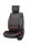 Seat covers suitable for Nissan NV300 Camper Caravan in color Black/Red Set of 2