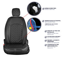 Seat covers for Alfa Romeo 159 from 2005-2011 in black model New York