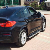 Running Boards suitable for BMW X4 from 2014-2018 Hitit chrome with T&Uuml;V