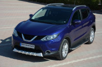 Running Boards suitable for Nissan Qashqai from 2014 Ares chrome with T&Uuml;V