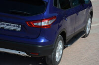 Running Boards suitable for Nissan Qashqai  2014-2021 Ares chrome with T&Uuml;V