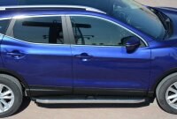 Running Boards suitable for Nissan Qashqai  2014-2021 Ares chrome with T&Uuml;V
