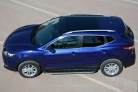 Running Boards suitable for Nissan Qashqai  2014-2021 Ares chrome with T&Uuml;V