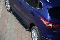 Running Boards suitable for Nissan Qashqai  2014-2021 Ares chrome with T&Uuml;V