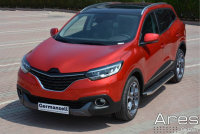 Running Boards suitable for Renault Kadjar from 2015 Ares chrome with T&Uuml;V