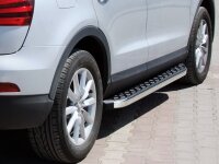 Running Boards suitable for Audi Q3 from 2011- 2018 Hitit chrome with T&Uuml;V