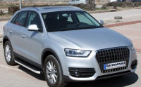Running Boards suitable for Audi Q3 from 2011- 2018 Hitit chrome with T&Uuml;V