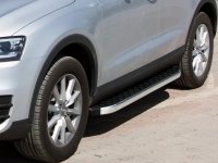 Running Boards suitable for Audi Q3 from 2011- 2018 Hitit chrome with T&Uuml;V