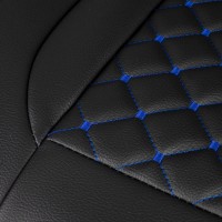 Seat covers for BMW 7er from 1995 in black blue model New York