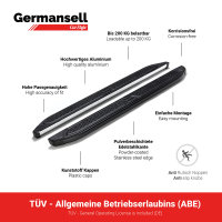 Trittbretter passend f&uuml;r Audi Q3 ab 2011- 2018 Ares Schwarz mit T&Uuml;V