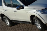 Running Boards suitable for Mitsubishi L200 from 2015 Ares black with T&Uuml;V