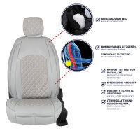 Seat covers for Chrysler 300 C from 2004 in grey model New York