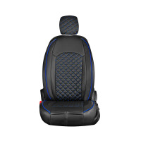 Seat covers for Citroen C4 from 2012 in black blue model New York