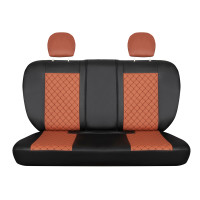 Seat covers for Dacia Doker from 2012 in cinnamon black model New York