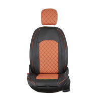 Seat covers for Dacia Duster from 2010 in cinnamon black model New York