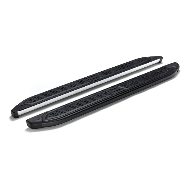 Running Boards suitable for Toyota Land Cruiser J12 2002-2009 Ares black with T&Uuml;V