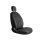 Seat covers for Fiat Doblo from 2001 in black white model New York