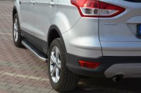 Running Boards suitable for Ford Kuga from 2008-2012 Ares chrome with T&Uuml;V