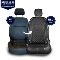 Seat covers for Fiat Fullback from 2017 in black white model New York