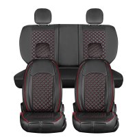 Seat covers for Ford C MAX from 2003 in black red model New York