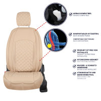 Seat covers for Ford Tourneo Connect from 2013 in beige model New York