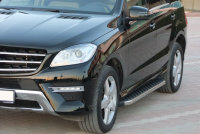 Running Boards suitable for Mercedes Benz ML W166 AMG 2011-2015 Hitit chrome with T&Uuml;V