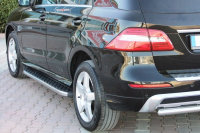 Running Boards suitable for Mercedes Benz ML W166 AMG 2011-2015 Hitit chrome with T&Uuml;V