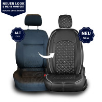Seat covers for Hyundai Accent from 2005 in black white model New York