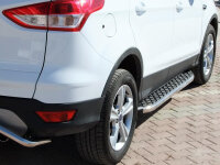 Running Boards suitable for Ford Kuga from 2013-2016 Hitit chrome with T&Uuml;V