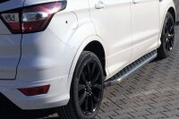 Running Boards suitable for Ford Kuga from 2013-2016 Hitit chrome with T&Uuml;V