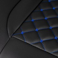 Seat covers for KIA Rio from 2000 in black blue model New York