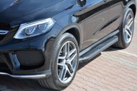 Trittbretter passend f&uuml;r Mercedes-Benz GLE SUV 2015-2018 Ares Schwarz mit T&Uuml;V